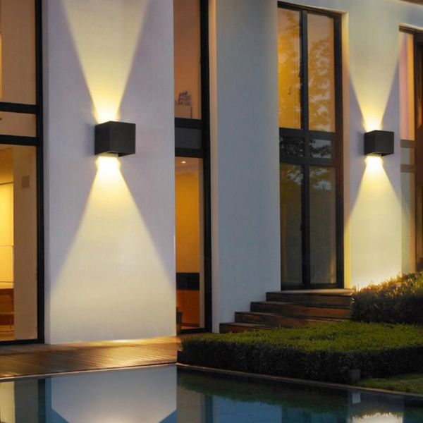 

led wall lamp ip65 waterproof indoor & outdoor aluminum wall light surface mounted cube led garden porch light