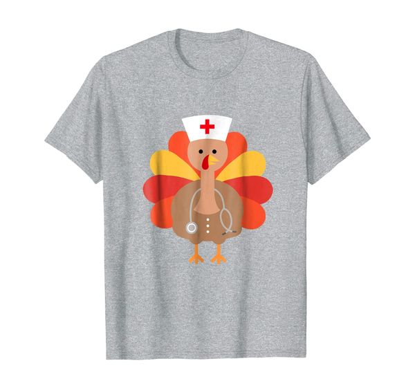 

thanksgiving t-shirt for nurses : funny turkey tee, White;black