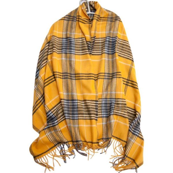 

scarves fashion shawl cashmere viscose plaid brushed lady scarf tassel checked classic warm autumn winter light wight reversible, Blue;gray