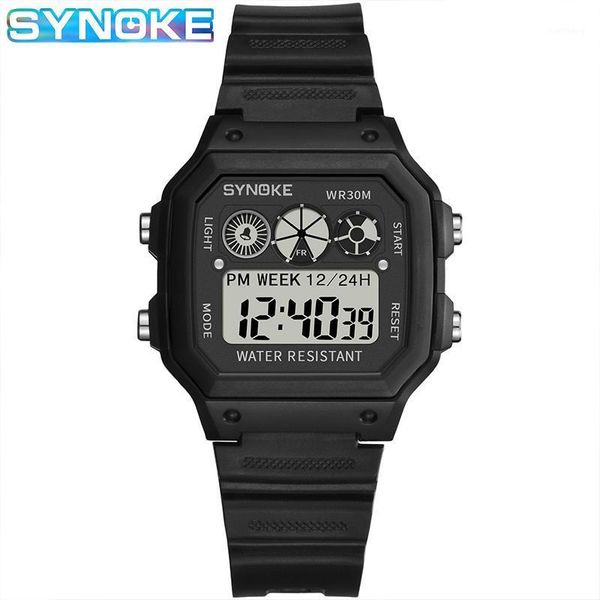 

reloj hombre men watch brand simple style square men's digital watches led waterproof fashion sport for wristwatch wristwatches, Slivery;brown