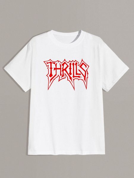 

romwe guys letter graphic tee m3tp#, White;black