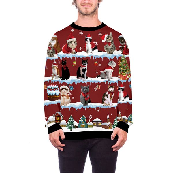 

women's sweaters uniscat dog prints christmas sweater around the neck couple outfit s from men's women's big clothes 4sms, White;black