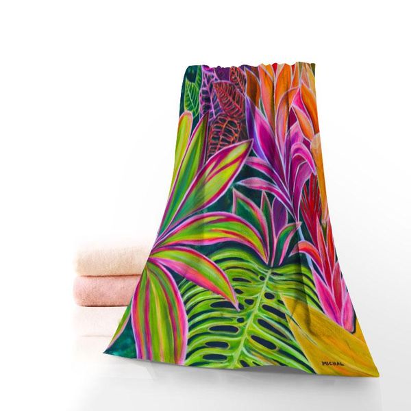 

towel tropical plants art towels microfiber bath travel,beach,face custom creative size 35x75cm,70x140cm