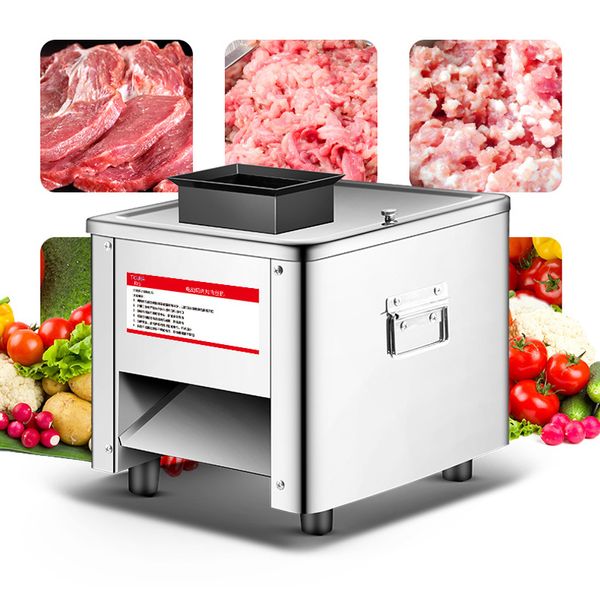 LINBOSS O melhor pequeno restaurante comercial Mini portátil automático máquina de corte de carne macia para fatiar cubos de dados para preço de venda