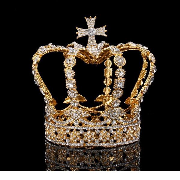 

crystal queen king crown wedding bridal tiaras and crowns bride headpiece women pageant diadem hair jewelry acc jllmnl, Silver
