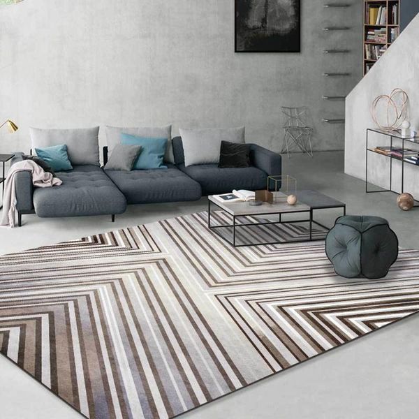 

carpets stripe geometric lounge for living room nordic home decoration modern bedroom non slip foot mats floor rug chair cushion