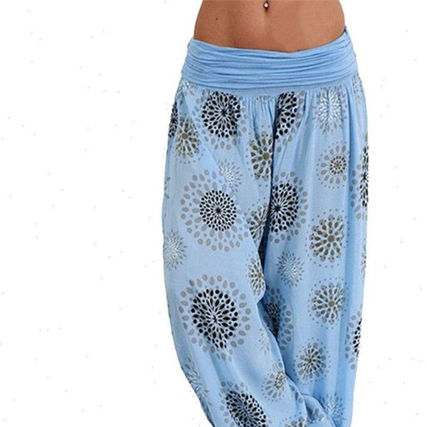 

2021 new women harem pants boho ethnic chic wide leg pants ladies fitness trousers female sarouel, Black;white