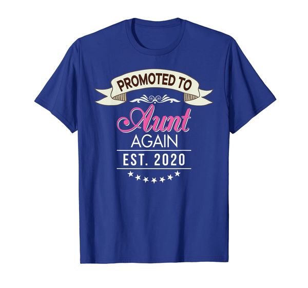 

promoted to aunt again est 2020 t-shirt new mom mother shirt, White;black