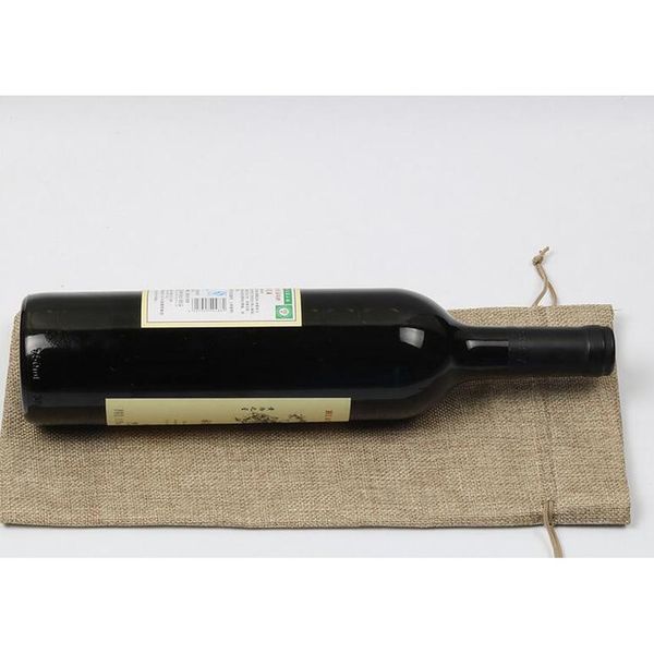 

jute wine bottle covers champagne wine blind packaging gift bags rustic hessian christmas wedding dinner tabl jllcjl warmslove