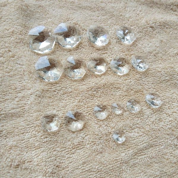 

camal 10pcs 10/12/14/16/18/20/22/24/28/30mm clear crystal loose octagonal beads pendants lamp chandelier part hanging home decor