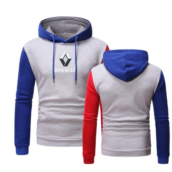 

men's hoodies & sweatshirts spring autumn renault sport r.s. printing college movement comfortable hedging splicing hooded, Black