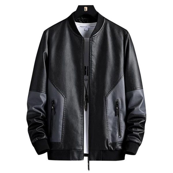

men faux leather jacket motorcycle 5xl men's jackets black jaqueta de couro masculina outwear male pu leather coats mens
