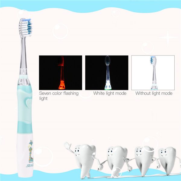 

children sonic electric toothbrush waterproof soft vibrationtooth brush electric teeth brush for kids with light timing function