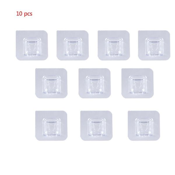 

hooks & rails 10 pcs double-sided adhesive wall waterproof oilproof self 85la