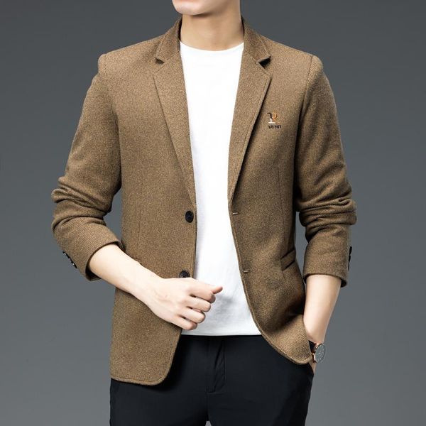 

men's suits & blazers autumn/winter products suit jacket fashion single breasted solid color business casual formal blazer 3xl, White;black