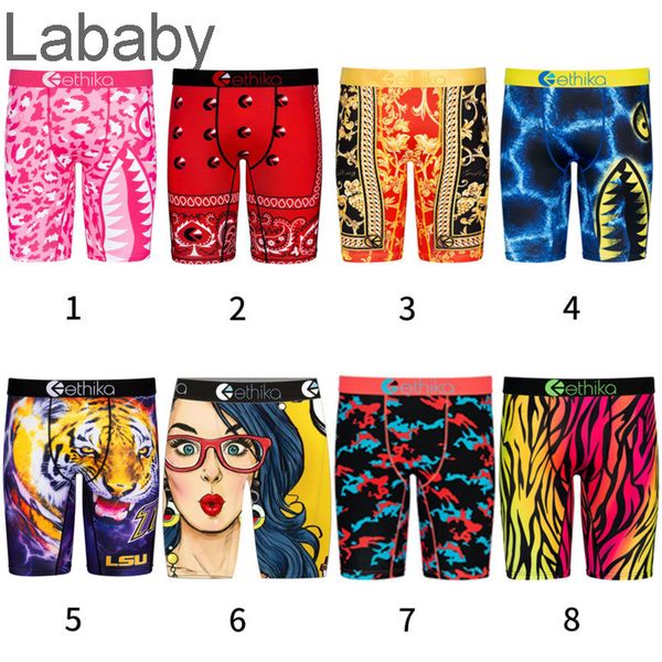 

men ethika swimsuit designer new 2021 printed style fashion elegant single shorts yoga pants underwear quick dry briefs boxers, Gray