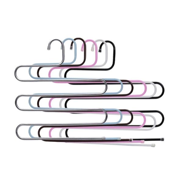 

hangers & racks colorful s type metal pants rack clothing hanger european style trousers storage clip a217224