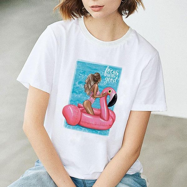 

summer women t shirt casual girl printed shirt women round neck loose harajuku white t shirt korean style clothing