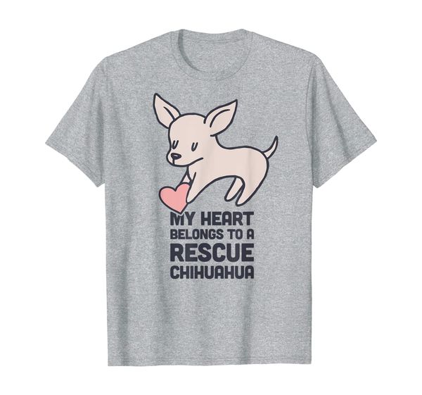 

rescue chihuahua t-shirt / cute shelter chihuahua heart, White;black