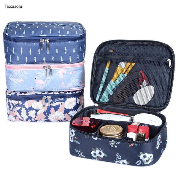 

high capacity classification cosmetic bag women waterproof makeup bag travel cosmetic organizer toiletry zipper beautician