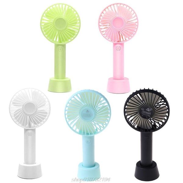 

electric fans mini handheld fan portable rechargeable battery operated cooling deskwith base 3 modes for outdoor n06 20 drop