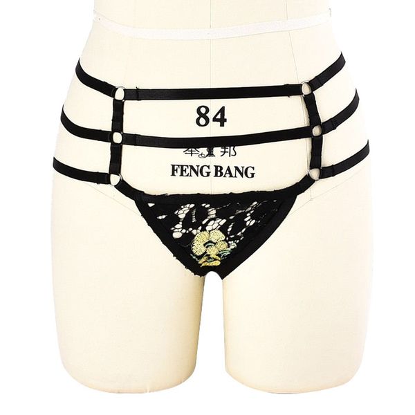 

hollow out harness t-pants the night to seduce 2021 new underwear, Black;white