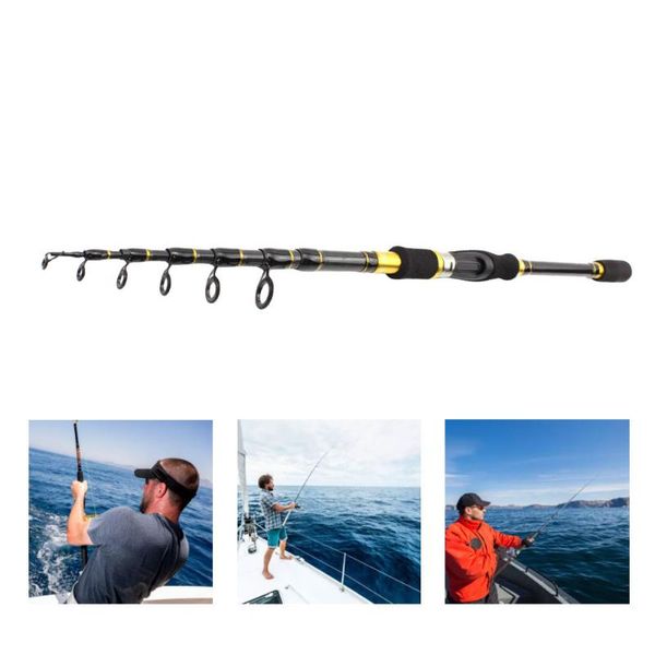 

boat fishing rods portable baitcasting rod 1.8m 2.1m 2.4m 2.7m m power carp sea tackle lure spinning carbon fiber