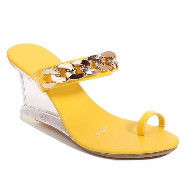 

slippers women's high-heeled shoes xl sandalias mujer summer 2021 wedge, Black