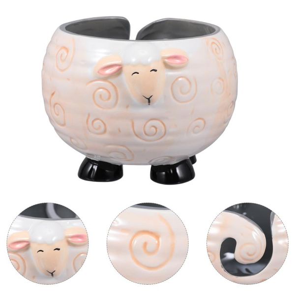 

storage baskets home yarn bowl ceramic wool knitting sewing supplies organizer