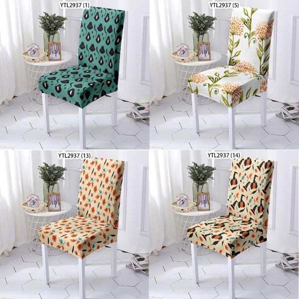 

chair covers flower print office chairs computer dining cover for kitchen armchair