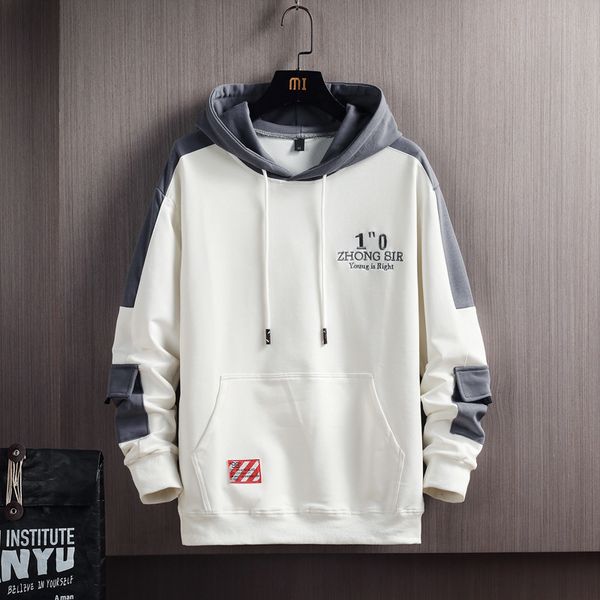 

trendy men's fashion -- w604 -- 2021 spring hooded fashion korean sweater, Black