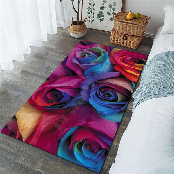 

carpets rose rug 3d all over printed non-slip mat dining room living soft bedroom carpet 01