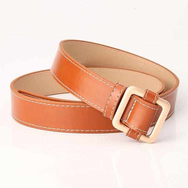 

new arrivals time-limited designers womens belt korean-style trendy student jeans belt retro square buckle fashion punch-all-match skir, Black;brown