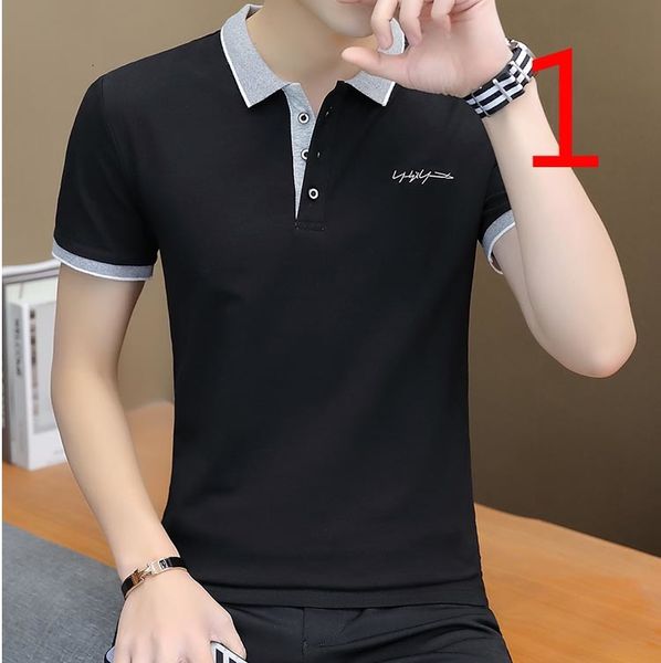 

2021 summer new short-sleeved men's tide brand slim trend korean version of handsome casual t-shirt male w1m3, White;black