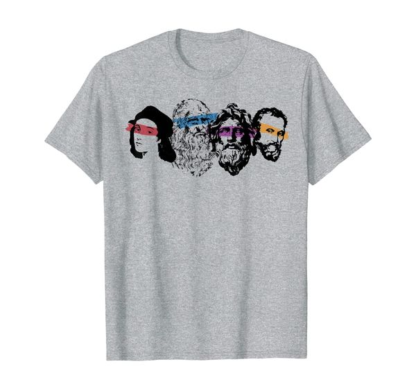 

ninja artist renaissance drawing michelangelo leonardo t-shirt, White;black