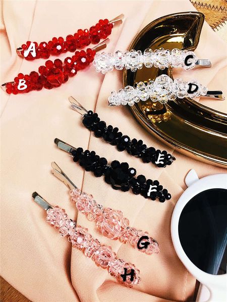 

hbp fashion transparent size beaded clip simple personality versatile solid color hairpin, Silver