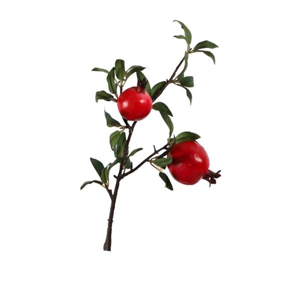 

party decoration fake pomegranate beautiful decorative bouquet for home wedding (2pcs red balausta pattern)