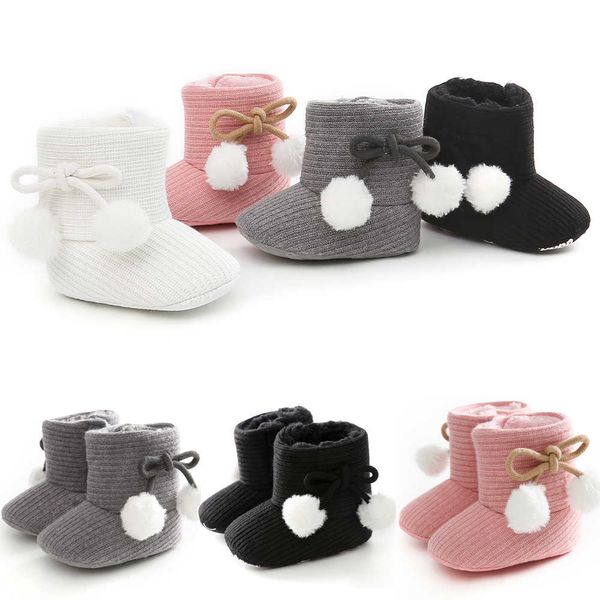 

toddler baby girls boys winter shoes with tassel solid fashion toddler first walkers kid boots shoes g1023, Black;grey
