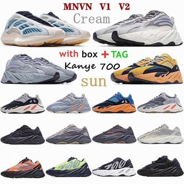 

kanye 700 wave west boost casual shoes yeezy yezzy v2 sun amber cream bright cyan mnvn teal vanta mauve salt salte geode inertia static, Black