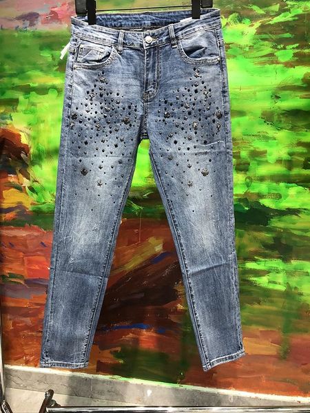 

qw0344 fashion men's jeans 2021 runway luxury european design party style men's clothing, Blue