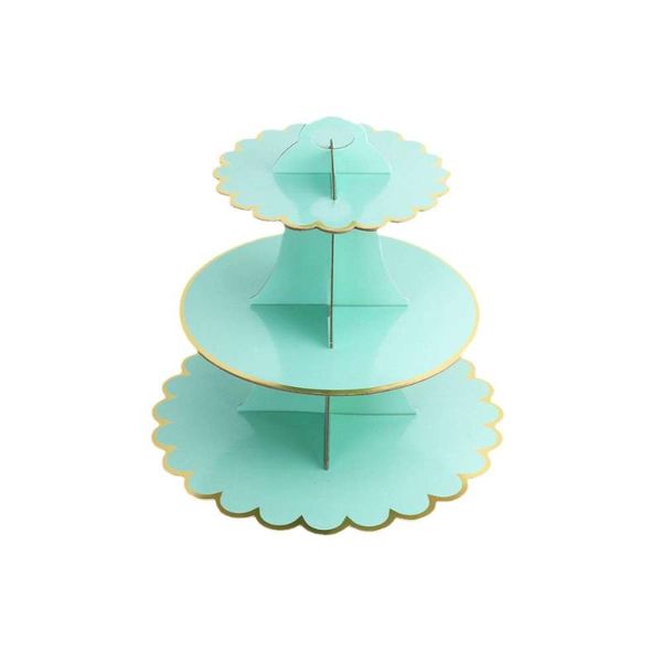 

3layer round birthday cupcake stand diy paper craft stand dessert display rack wedding party supplies cake tools