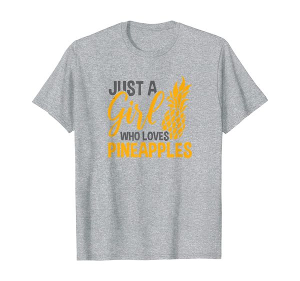 

just a girl who loves pineapples summer vacation gift shirt, White;black