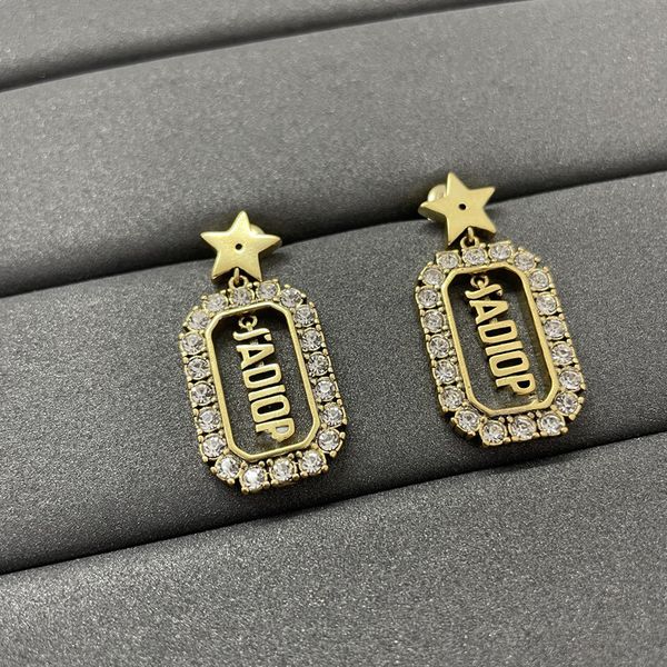 

new earrings diamond studded star 925 silver needle simple earrings exclusive jewelry sale, Golden;silver