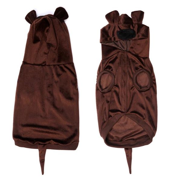 

dog apparel brown mouse style design pet clothes with hood winter autumn coat jackets bk19