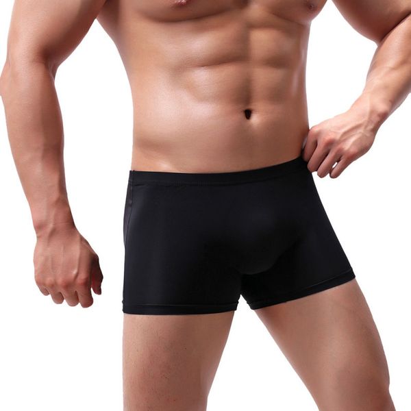 

saleboxer's on men under pure color breathing comfort patchwork ice cream men's underwear, Black;white