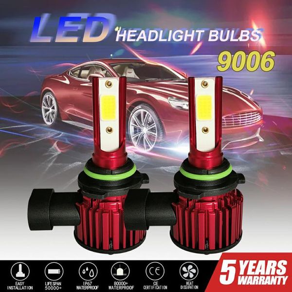 

car headlights led light bulb high-brightness automotive anti-astigmatism 8000lm h11 9005 9006 red black plug and play