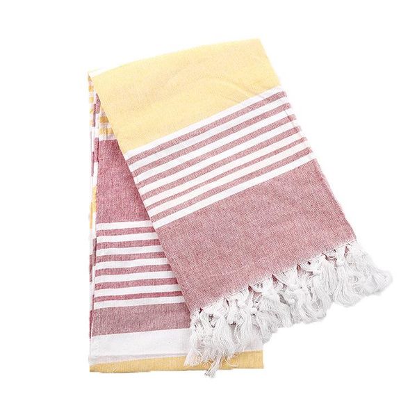 

towel striped cotton turkish bath with tassels travel camping sauna beach towels gym pool blanket drape yoga mats