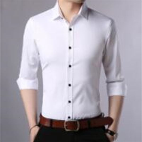 

spring and autumn new men's shirts long sleeves slim body pure color white shirt men's cotton dy-411 b21x, Tan;black