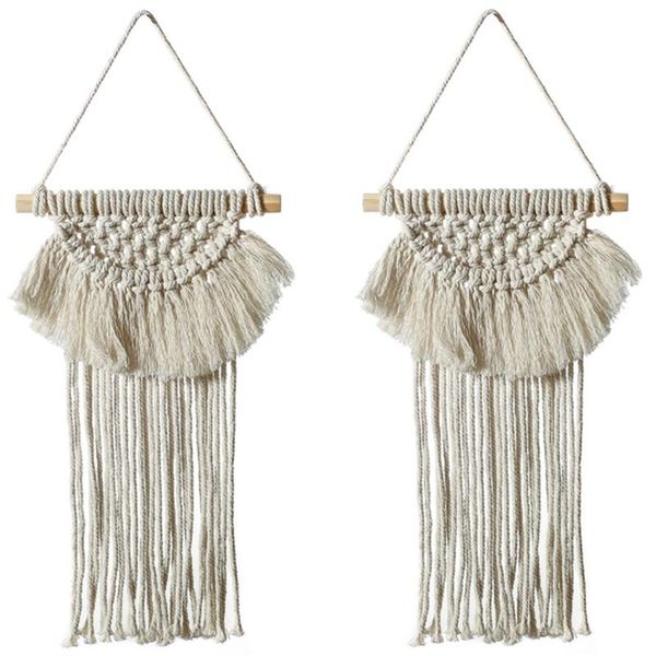 

tapestries bohemia macrame wall hanging woven art decorative mini tapestry for bedroom living room wedding