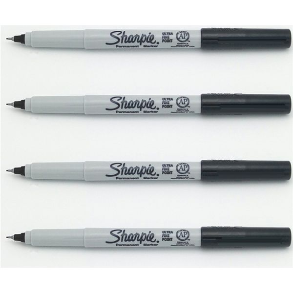 Sharpie 37002 Permanentmarker, ultrafeine Spitze, ölwasserfeste Tinte, schwarz-blauer Lackstift, Sharpies Stifte 210904